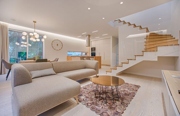 sleek modern living room