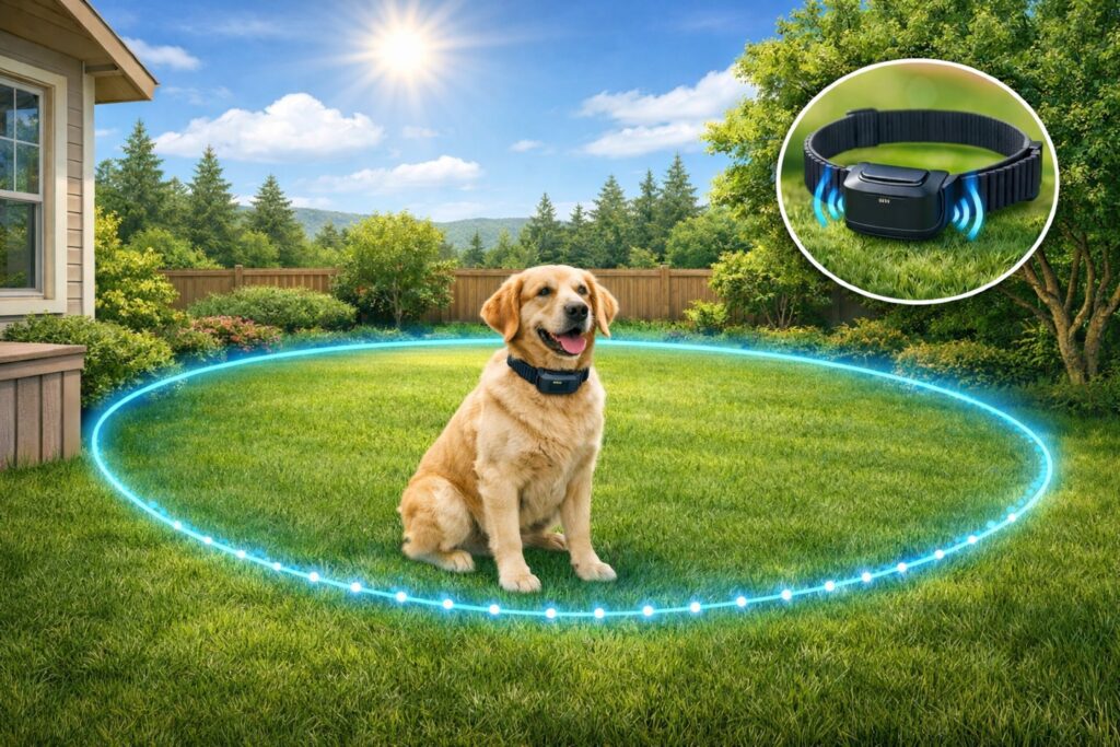 wireless dog fence round signal