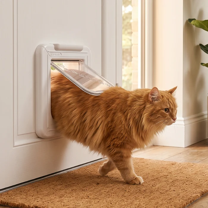cat likes its cat mate pet door