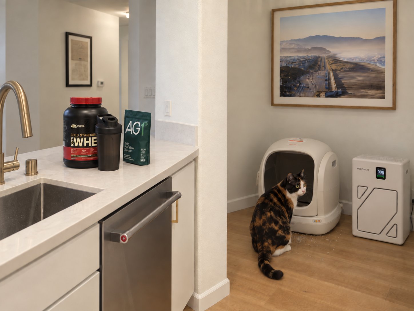 Litter box corner makeover small space air reset