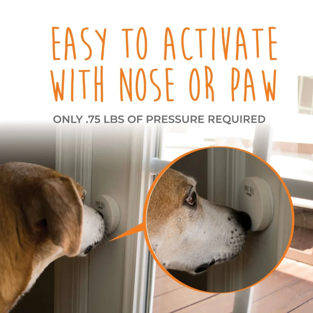 Mighty Paw can be activated with by your dog with his nose