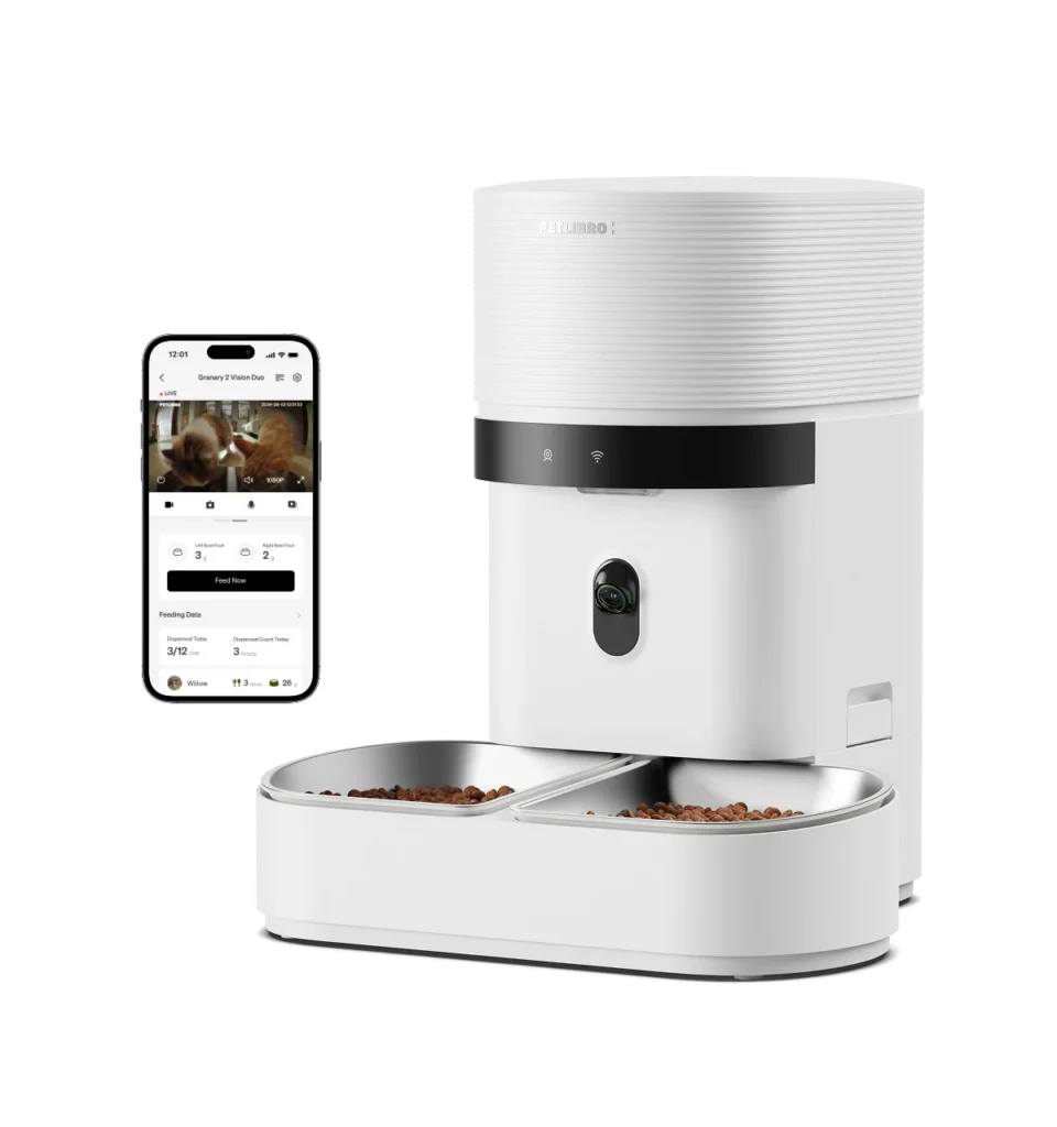 Petlibro Vision Duo two bowl feeder with camera